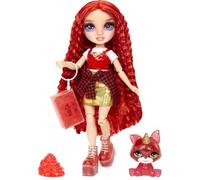 Rainbow High Poupée Mannequin avec Kit de Slime et Animal de Compagnie - Ruby (Rouge) - Poupée Pailletée 28 cm avec Kit de Slime
