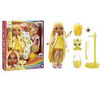 Rainbow High Poupée Mannequin avec Kit de Slime et Animal de Compagnie - Sunny (Jaune) - Poupée Pailletée 28 cm avec Kit de Slime Ét