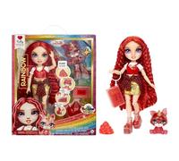 RAINBOW HIGH Poupée Mannequin avec Slime et Animal de Compagnie - Ruby (Rouge) - Poupée Pailletée 28 cm avec Kit de Slime Étincelant, Animal de Compagnie Magique et Accessoires, 4-12 Ans