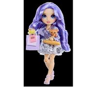 MGA Entertainment – Poupée Rainbow High Violet Willow 28 cm articulée avec chiot et sac