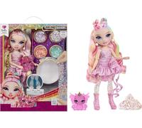 RAINBOW HIGH Rainbow Shimmers avec Slime - Bella, Rose - Poupée Mannequin de 28 cm, avec Un Kit de Slime et Un Lama de Compagnie, Convient aux Enfants de 4 Ans et Plus