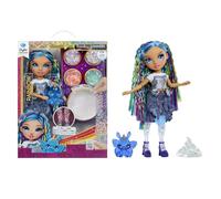 RAINBOW HIGH Rainbow Shimmers avec Slime - Skyler, Bleue - Poupée Mannequin de 28 cm, avec Un Kit de Slime et Un Lapin de Compagnie, Convient aux Enfants de 4 Ans et Plus