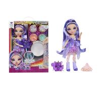 RAINBOW HIGH Rainbow Shimmers avec Slime - Violet, Violette - Poupée Mannequin de 28 cm, avec Un Kit de Slime et Un Écureuil de Compagnie, Convient aux Enfants de 4 Ans et Plus