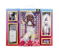 RAINBOW HIGH Rainbow Vision Divas - Ayesha Sterling - Poupée Mannequin argentée avec des Tenues à Assortir, 1 Micro, des Accessoires & 1 Mallette - 6 Ans +