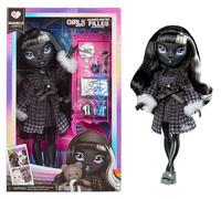 Rainbow High Shadow High Girl's Night - Shanelle Onyx - Poupée Mannequin en camaïeu de Gris, 28 cm, Cheveux et Tenue Noirs avec Accessoires et Peigne - Collectionneurs et Enfants dès 6 Ans