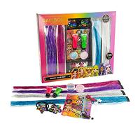 Rainbow High Shiny Hair Set, Extensions Cheveux Scintillantes pour Enfants, avec Pinces à Cheveux, élastiques à Paillettes réversibles, Gel de Couleur, applicateur - Nice Group