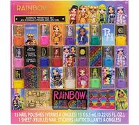 Rainbow High - Townley Girl Kit d'activités pour vernis à ongles pelables pour filles de 6 ans et plus, avec 15 couleurs de vernis à ongles, espaceurs d'orteils et autocollants pour ongles