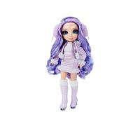 Rainbow High Winter Break Violet Willow - Poupée mannequin en violet avec 2 tenues, équipement d’hiver & socle - Contient 1 Snowboard, des patins, accessoires & + - Cadeau à collectionner, 6 ans +