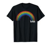 Rainbow Human LGBT Pride Flag Cute Lesbian Gay Bi Trans Gift T-Shirt