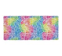 Rainbow Irregularity Cool Tapis de souris pour jeux de bureau pour bureaux Grand tapis de souris 80 x 30 cm