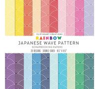 Rainbow Japanese Wave Pattern Scrapbook Papers: For Scrapbooking, Double Sided Craft Paper, Decorative DIY Junk Journals, Decoupage