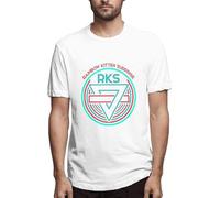 Rainbow Kitten Surprise Men's Comfortable Short Sleeve Shirts Crew Neck Fashion T-Shirt Summer Manches Courtes(Medium)