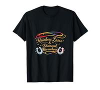 Rainbow Lasso Diamond Fer à Cheval Unicorn Wrangler T-Shirt