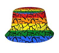 Rainbow LGBT Gay Pride Chapeau de soleil tendance pliable pour homme et femme, Rainbow Pride Lgbt-2, Taille unique