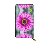 Rainbow Lines Portefeuilles en cuir pour homme et femme Grand portefeuille avec 12 emplacements pour cartes, portefeuille passeport, fleurs roses, One Size