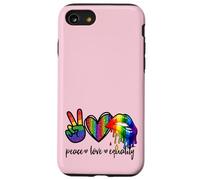 Rainbow Lips Leopard Heart Decor Women Peace Love Equality Coque pour iPhone SE (2020) / 7/8