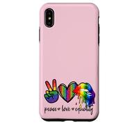 Rainbow Lips Leopard Heart Decor Women Peace Love Equality Coque pour iPhone XS Max