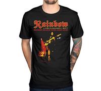 Rainbow Live in Munich 1977 English Ritchie Blackmore Unisex 100% Cotton Short-Sleeve T-Shirts Black XXXL