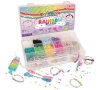 Rainbow Loom: AutoLoom Rainbow Bliss Kit de création de bracelets tressés et perles, 2400 bandes en caoutchouc, 1000 perles, métier à tisser, ensemble de bijoux, enfants 7 ans et plus