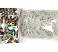 Rainbow Loom® Collection Glitter : élastiques en caoutchouc diamant blanc avec 24 clips C (600 pièces)