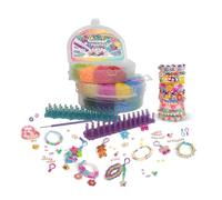 Rainbow Loom: Mighty Rainbow Case - Kit de bricolage de bracelet, 6000 bandes en caoutchouc, 2 métiers à tisser, 6 breloques mignonnes, 50 perles, activité de bijoux, enfant 7 ans et plus