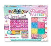 Rainbow Loom® Pretty Pastels, Beadmoji, Bracelet Making Kit for Girls - Includes Speed Loom™ and Dual Hook for Twice The Fun - Create Personalized Bracelets, Ages 7+