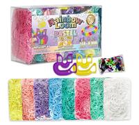 Rainbow Loom® Treasure Box Édition pastel, 8 000 élastiques en 8 couleurs pastel différentes, et un bonus de 2 métiers à tisser, excellentes activités pour garçons et filles de 7 ans et plus