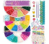 Rainbow Loom Ultimate Mighty Loom Coffret Créatif de Bijoux en Élastiques | 8100 élastiques, 2 métiers à tisser, perles, charms et boîte de rangement, activité créative dès 7 ans