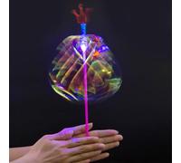 Rainbow Magic Twirler - Glowing Interactive Bubble Wand, Colorful LED Rotating Stick, Motion Activated Light Show | Outdoor Indoor Play Party Favor Goodie Bag Stuffer Gift Children
