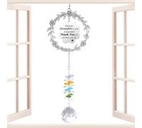 Rainbow Maker Attrape-rêves avec pendentif prisme boule avec message de remerciement gravé Décoration de voiture de maison par Rainbow Maker pour ami, famille, enseignant