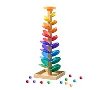 Rainbow Marble Race, Piste Interactive en Bois, Jeu de Construction éducatif 22,5 x 22,5 x 72 cm, Ensemble de Construction d'arbre Musical pour Le développement du Cerveau et Le Jeu créatif, Jouet
