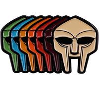 Rainbow MF Doom Broche en émail en forme de masque de gladiateur punk Accessoires Bijoux pour homme femme Cadeaux, Métal
