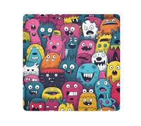 Rainbow Monsters Chiffon de protection pour appareil photo, carrés magiques auto-adhésifs pour objectif, protection anti-rayures, sac de maquillage, 35,1 x 35,1 cm, Multicolore, 17.7x17.7in, Moderne