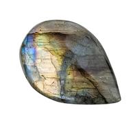 Rainbow Moonstone - Portable Natural Labradorite Water Drop Crystal - Moon Stone | Pendentif En Pierre Précieuse Polie | Pierre De De Poche, Clair Bleu, Collection Minérale, Co