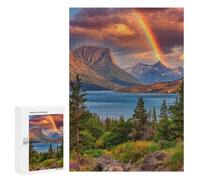 Rainbow Mountain Lake Scenery Puzzle 1000 Pièces Educa Jouet en Bois Cadeau Unique Décoration Intérieure Jeu Éducatif Challenge Toy Adultes Et Enfants À Partir De 14 Ans 300 PCS