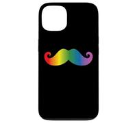 Rainbow Mustache LGBTQ Pride Rainbow Gay Man Grande Moustache Coque pour iPhone 13
