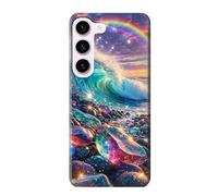 Rainbow Ocean Wave Fantasy Etui Coque Housse pour Samsung Galaxy S23