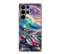 Rainbow Ocean Wave Fantasy Etui Coque Housse pour Samsung Galaxy S23 Ultra