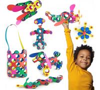 Clixo – Jeu de construction – Rainbow Pack G – 42 pièces, magnétique, flexible – Dès 4 ans