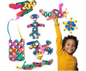 Rainbow Pack Clixo - Jeu De Construction Magnétique, Flexible, Durable Et Imaginatif ? 42 Pièces ? Dès 4 Ans Bleu TU