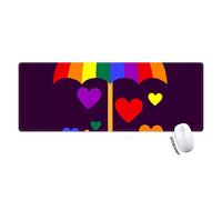 rainbow parapluie adore la tolérance tapis de souris large cousues bords mat étendu game bureau