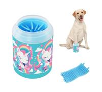 Rainbow Pegasus Art Portable Nettoyeur de pattes de chien avec brosse de massage douce Brosse de bain pour chiens de petite, moyenne et grande race, chats