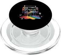 Rainbow Peinture Goutte à Goutte Boombox Old School 80s Musique Hip Hop PopSockets PopGrip pour MagSafe