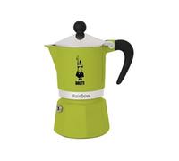 Bialetti - Cafetière Moka Rainbow - en aluminium colorée, verte, 6 tasses