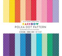 Rainbow Polka Dot Pattern Scrapbook Papers: For Scrapbooking, Double Sided Craft Paper, Decorative DIY Junk Journals