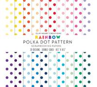 Rainbow Polka Dot Pattern Scrapbook Papers: For Scrapbooking, Double Sided Craft Paper, Decorative DIY Junk Journals