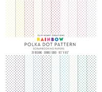 Rainbow Polka Dot Pattern Scrapbook Papers: For Scrapbooking, Double Sided Craft Paper, Decorative DIY Junk Journals
