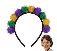 Rainbow Pom Bandband, Party Pom Bandbands | Heathes De Balle Arc-en- Du Festival - Ornement De Cheveux Habiller Les Cheveux, La Coiffe De Mode Cosplay Pour Les Filles Adultes, Les Femmes