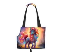 Rainbow Pony Sac à bandoulière pour animal de compagnie Design pliable Petit sac de voyage pour chien et chat