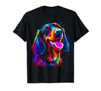 Rainbow Pop Art Teckel Wiener T-Shirt